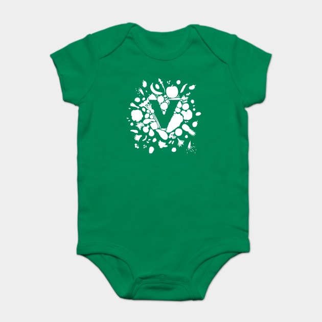 V is for Veg! Baby Bodysuit by AnnaMac66